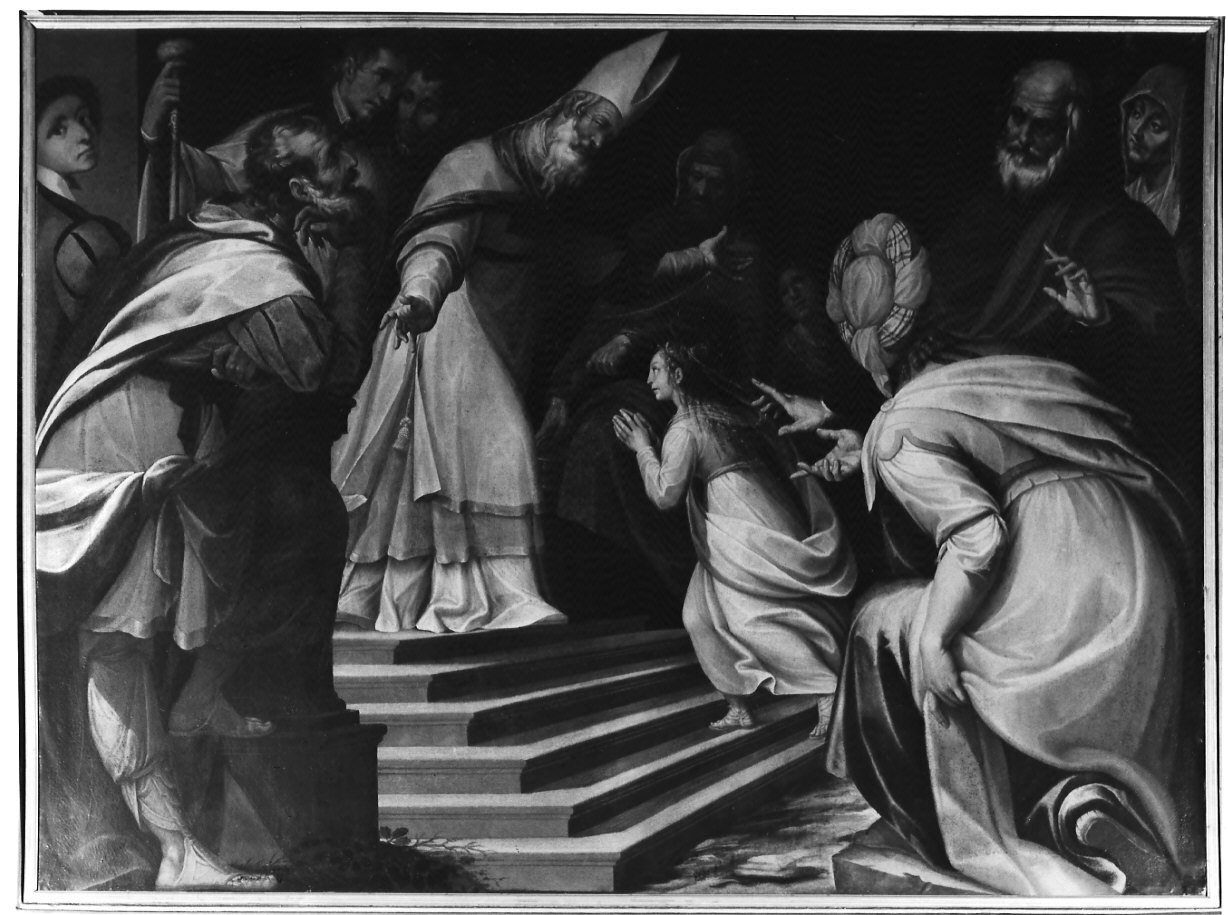 presentazione di Maria Vergine al tempio (dipinto, opera isolata) di Della Rovere Giovanni Mauro detto Fiammenghino (attribuito) (prima metà sec. XVII)