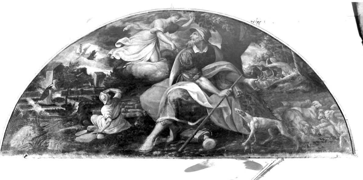 annuncio della nascita di Maria Vergine a San Gioacchino (dipinto, opera isolata) di Della Rovere Giovanni Mauro detto Fiammenghino (attribuito) (prima metà sec. XVII)