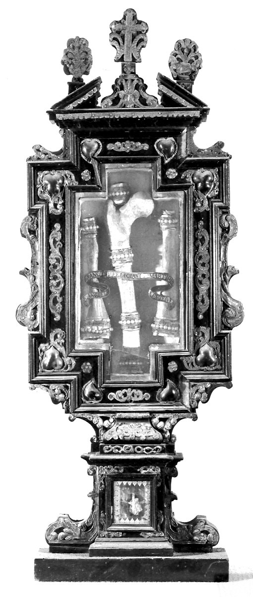 reliquiario - a tabella, serie - bottega lombarda (fine sec. XVII)