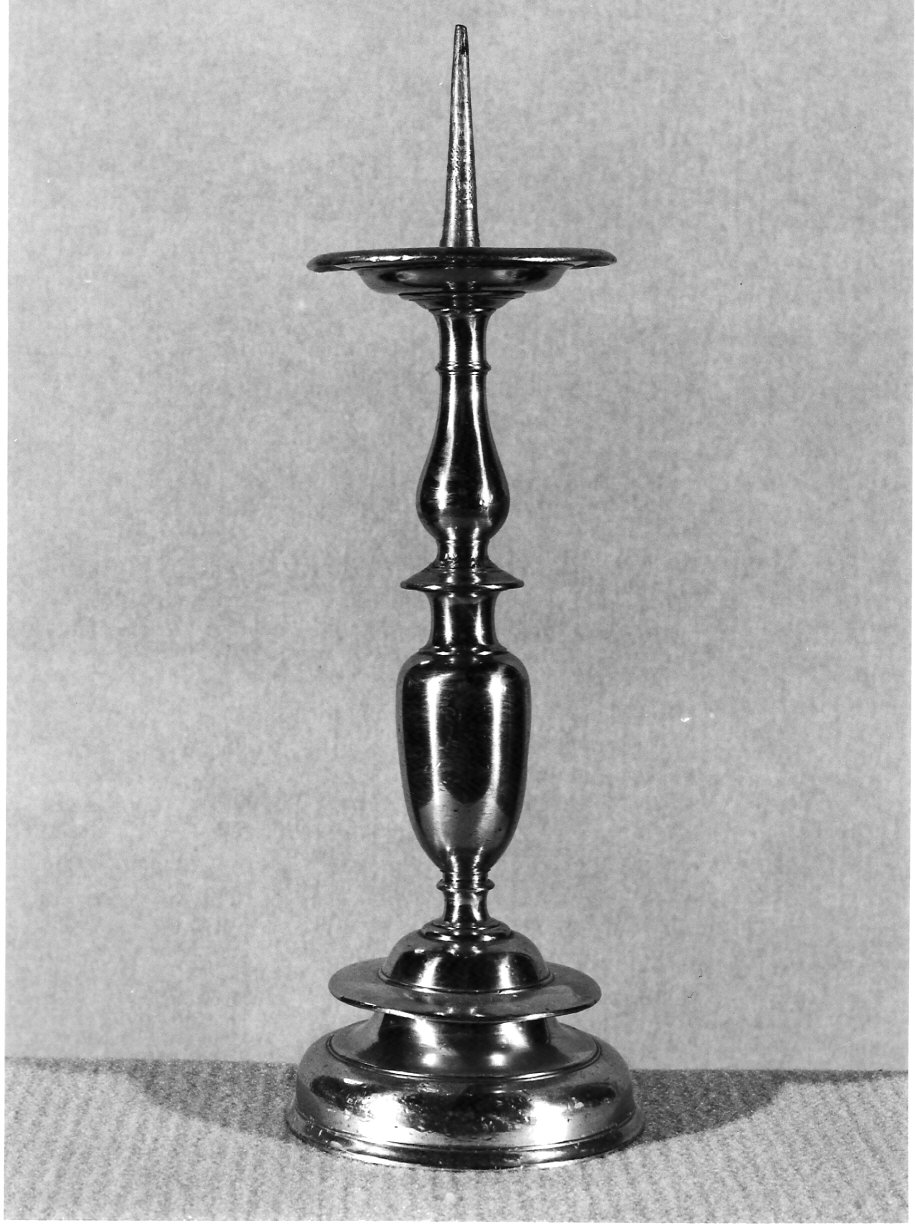 candeliere d'altare, opera isolata - bottega lombarda (fine/inizio secc. XIX/ XX)