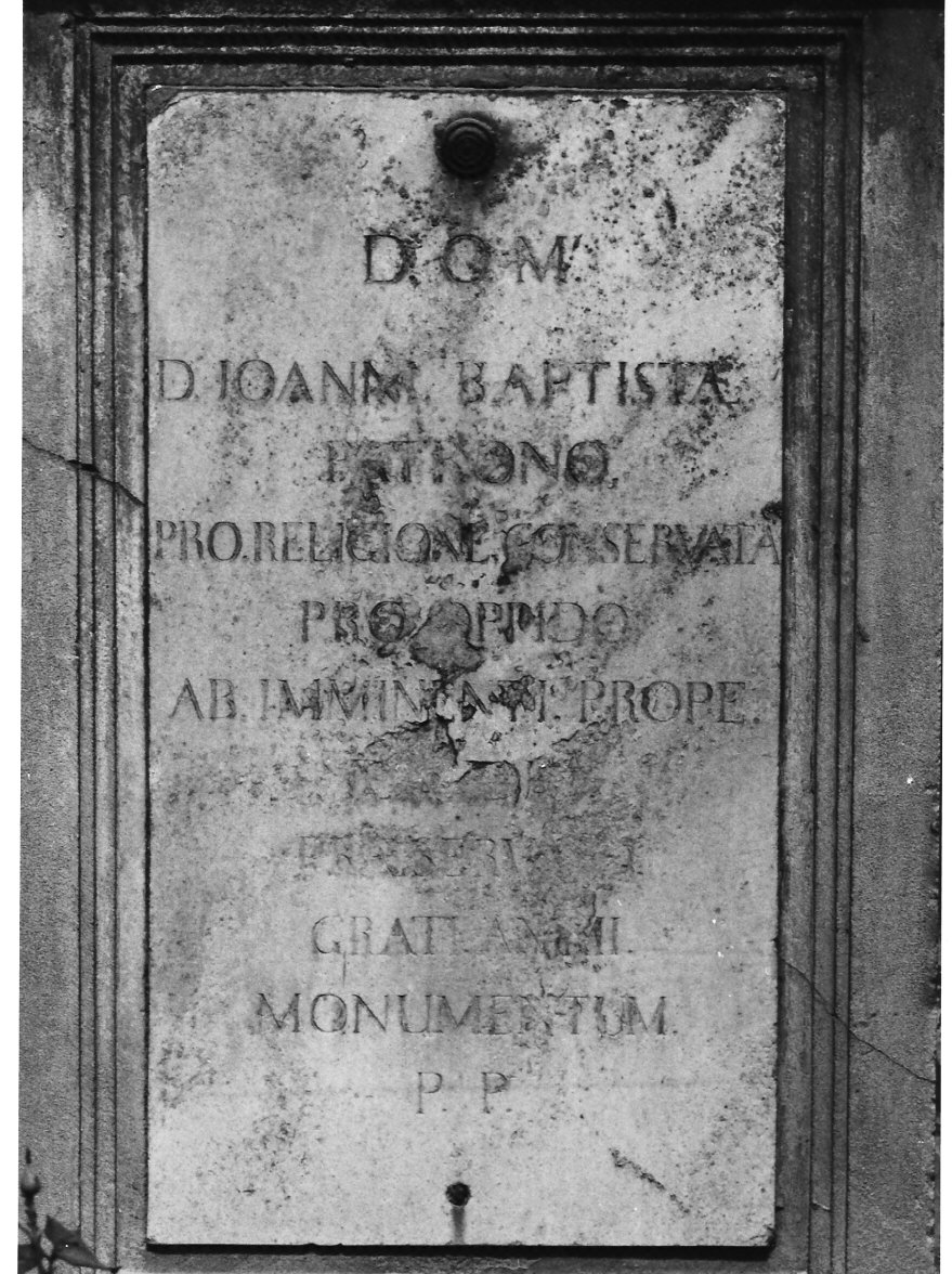 lapide commemorativa, opera isolata - bottega lombarda (sec. XVIII)