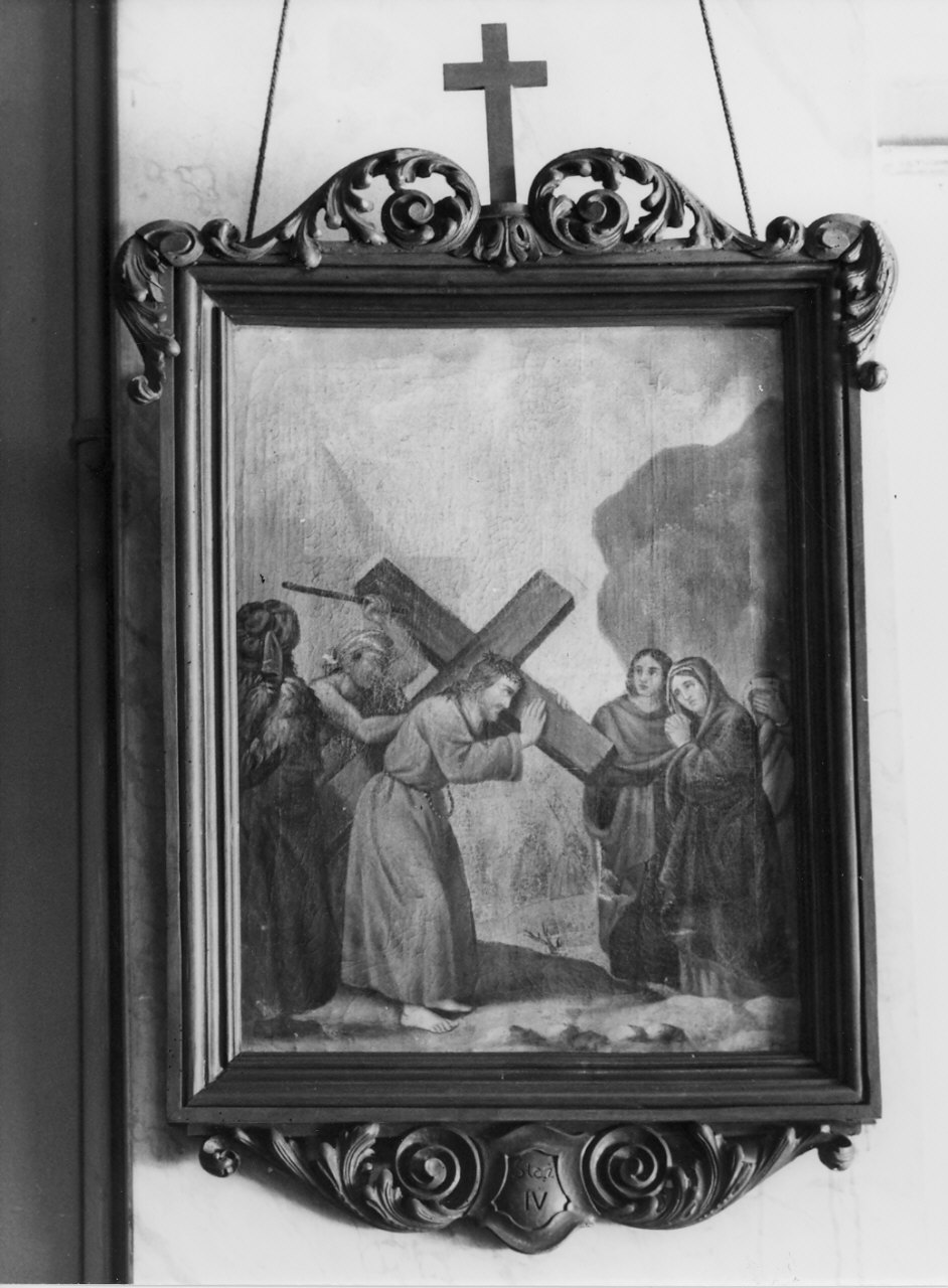 stazione IV: Gesù incontra la Madonna (dipinto, elemento d'insieme) - ambito lombardo (secc. XIX/ XX)