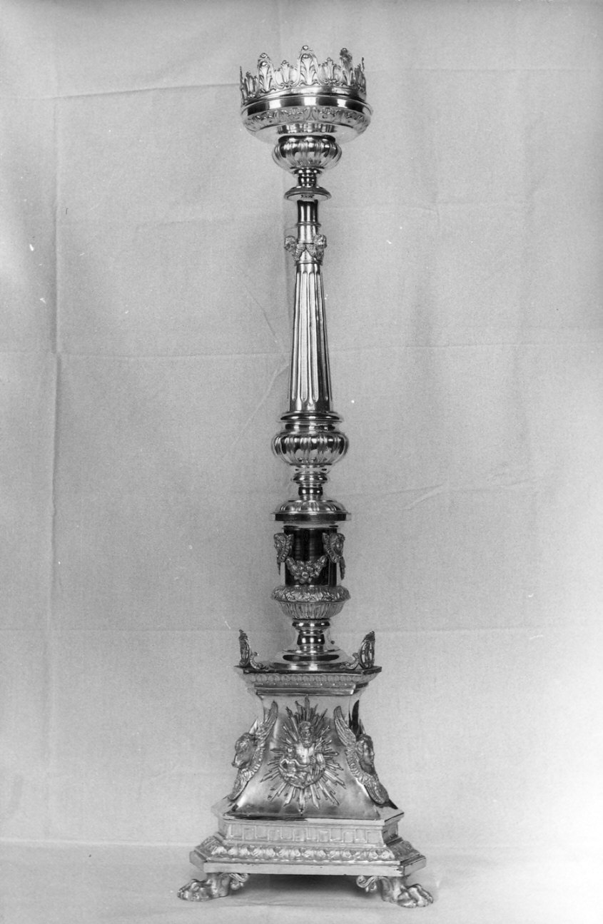 candeliere d'altare, serie - bottega lombarda (sec. XIX)