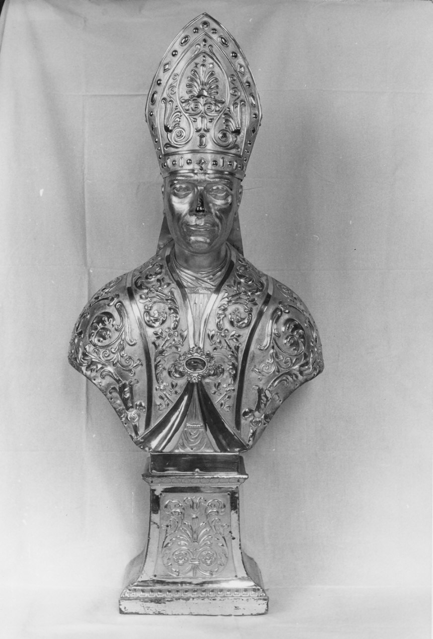 San Carlo Borromeo (reliquiario - a busto, opera isolata) - bottega lombarda (sec. XIX)