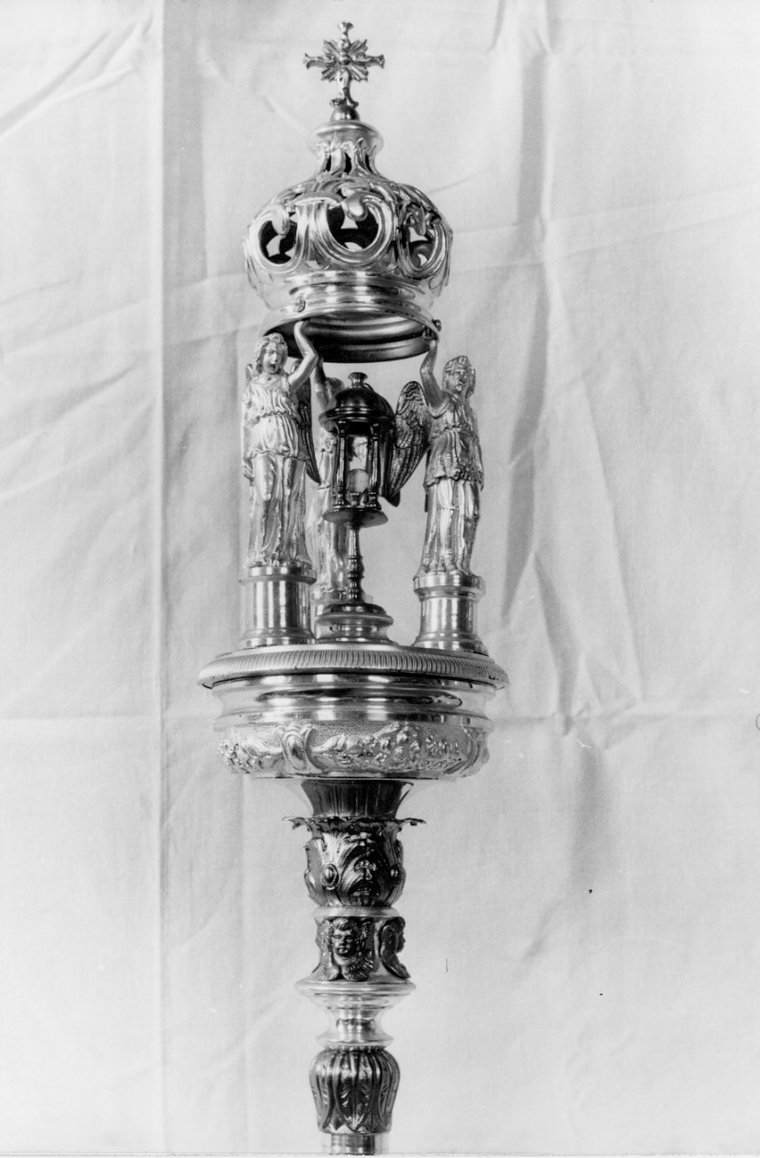 mazza processionale, coppia - bottega lombarda (sec. XIX)