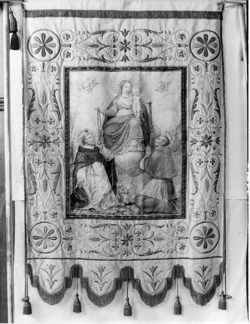 stendardo processionale, opera isolata - manifattura lombarda (sec. XIX)