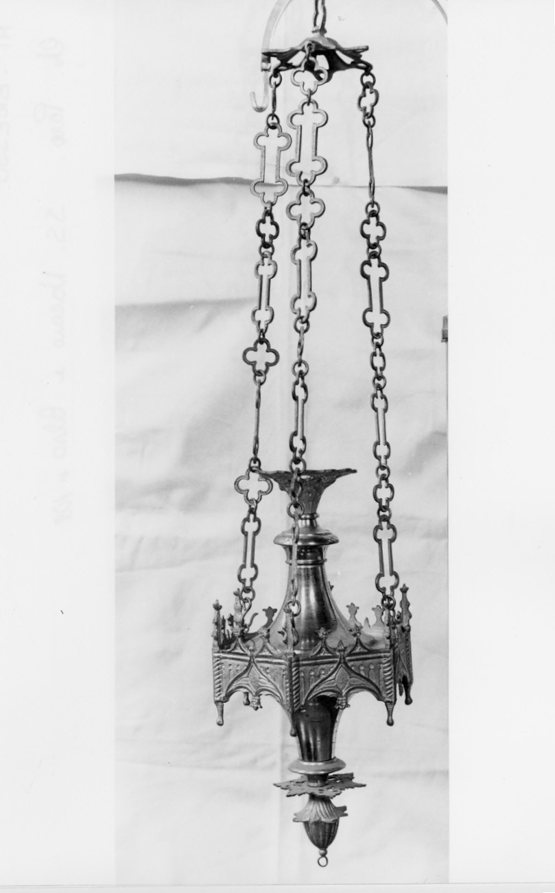 lampada pensile, coppia - bottega lombarda (inizio sec. XX)