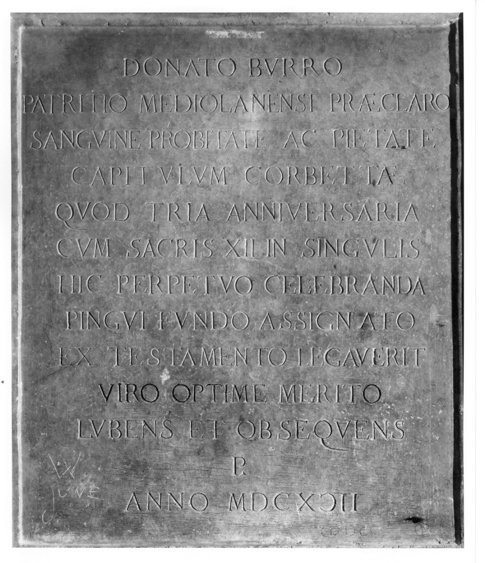 lapide, opera isolata - bottega lombarda (sec. XVII)