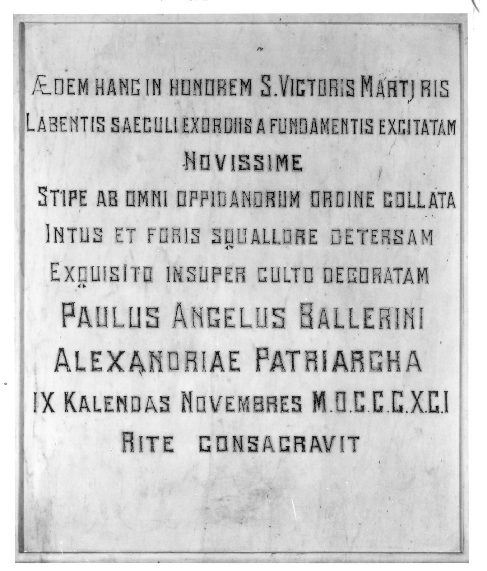 lapide, opera isolata - bottega lombarda (seconda metà sec. XIX)