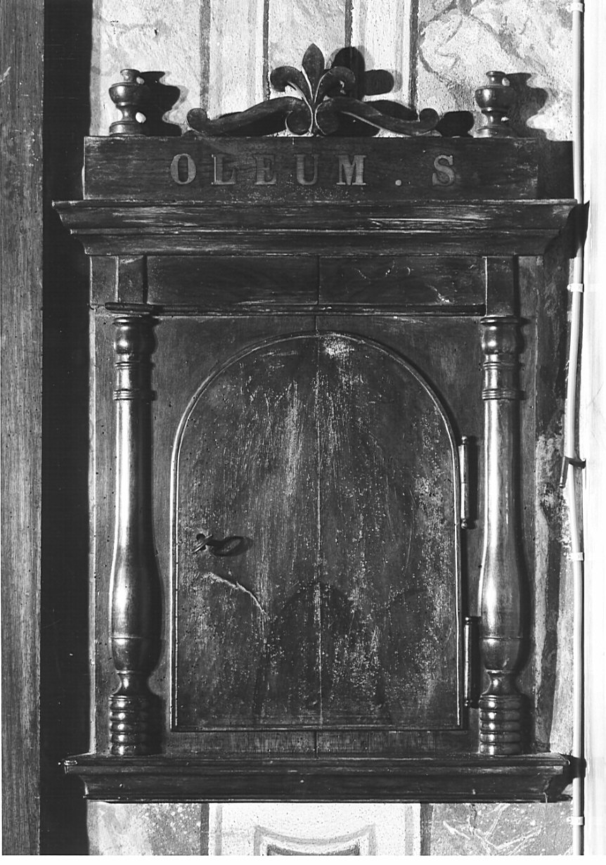 anta di armadietto per oli santi, opera isolata - bottega lombarda (seconda metà sec. XIX)