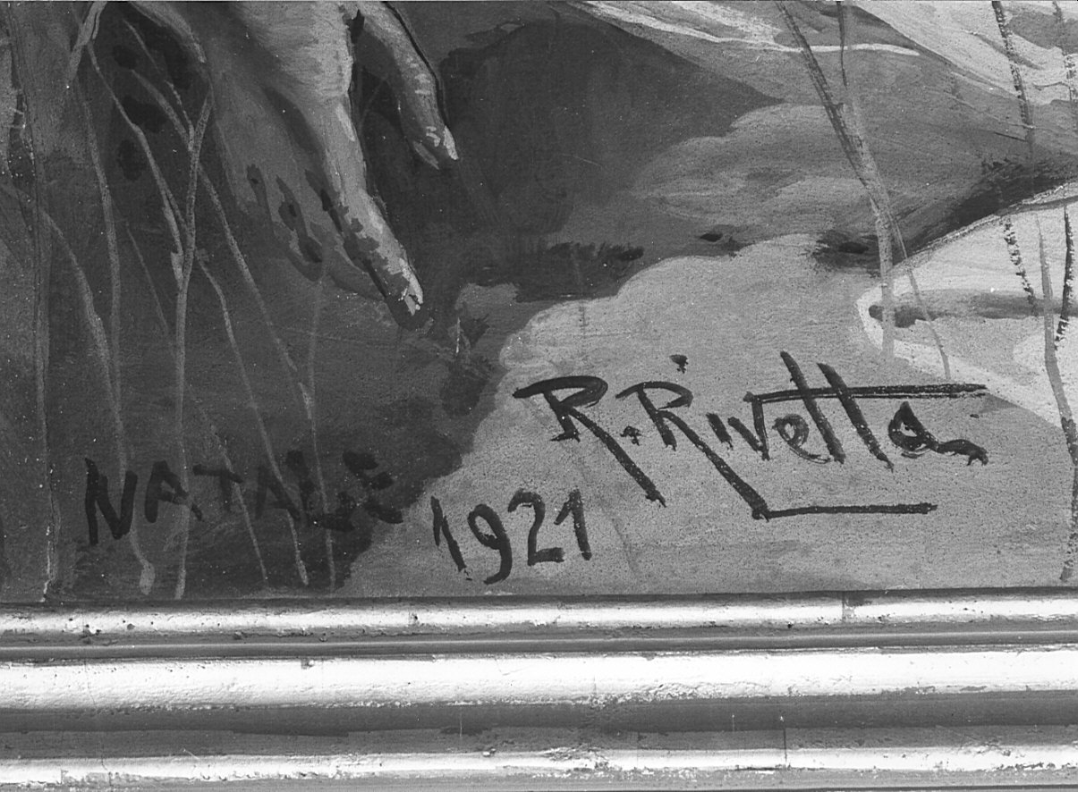 ritrovamente del corpo di San Vittore (dipinto, opera isolata) di Rivetta Romeo (sec. XX)