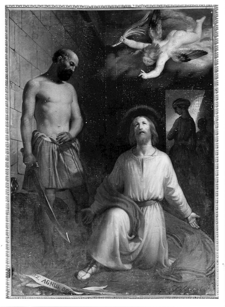 decapitazione di San Giovanni Battista (dipinto, opera isolata) di Mensi Francesco (sec. XIX)
