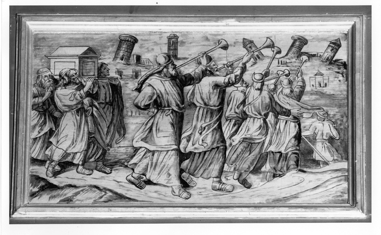 Trasporto dell'urna santa (dipinto, elemento d'insieme) di Bellegotti Paolo (sec. XX)