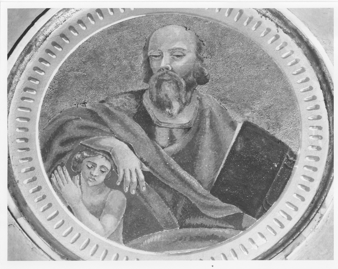 San Matteo Evangelista (dipinto, elemento d'insieme) di De Cozzi Fassi Felice (sec. XX)