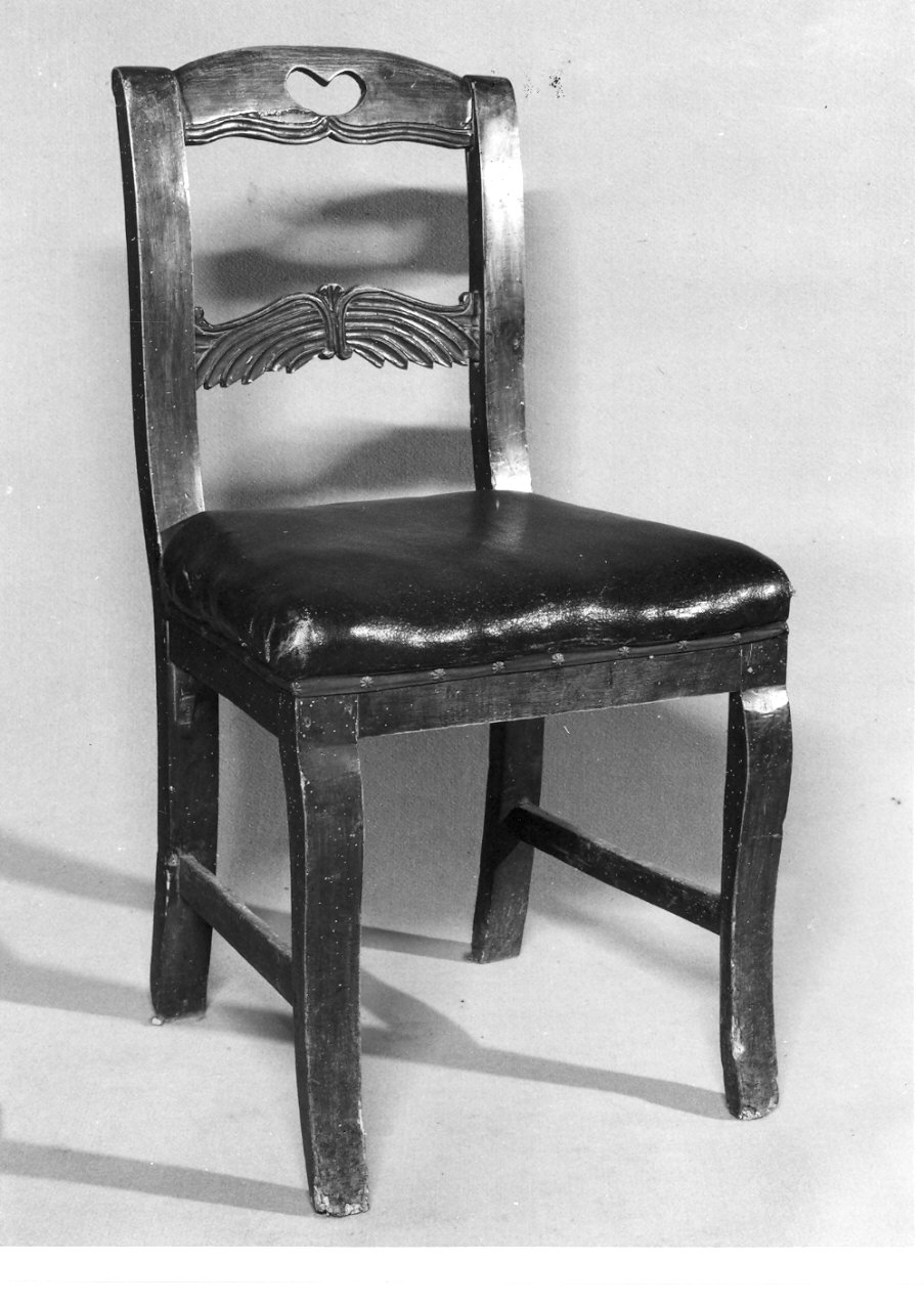 sedia, opera isolata - bottega lombarda (seconda metà sec. XIX)