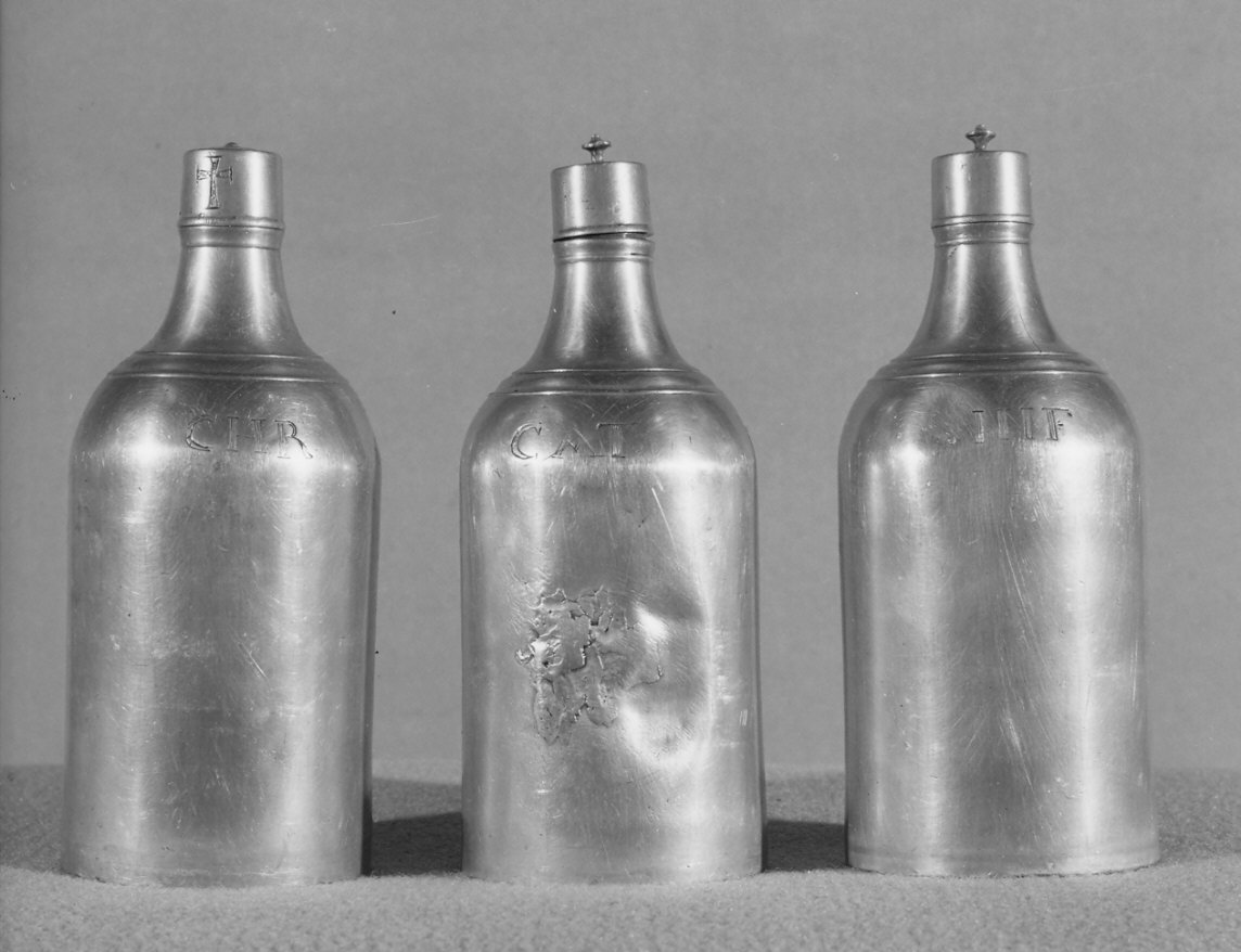 vasetti per oli santi, serie - bottega lombarda (sec. XIX)