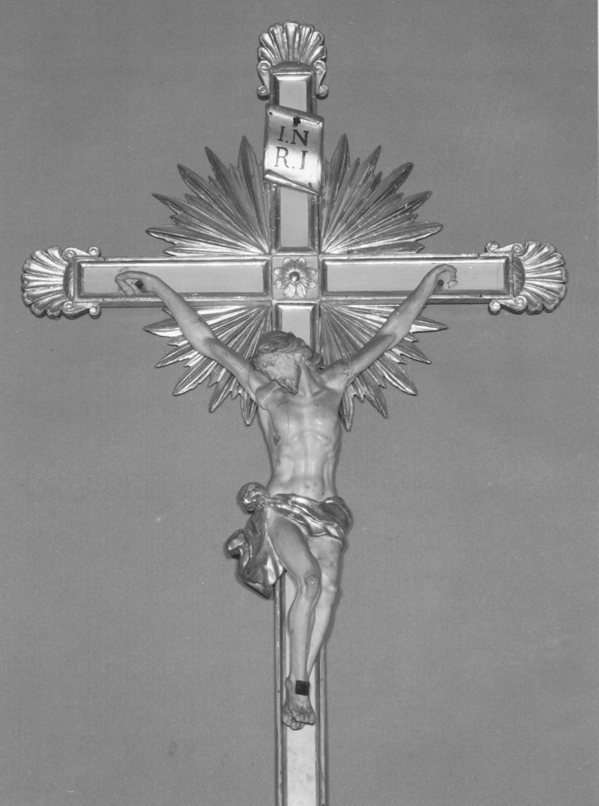 croce processionale, opera isolata - bottega lombarda (seconda metà sec. XVIII)
