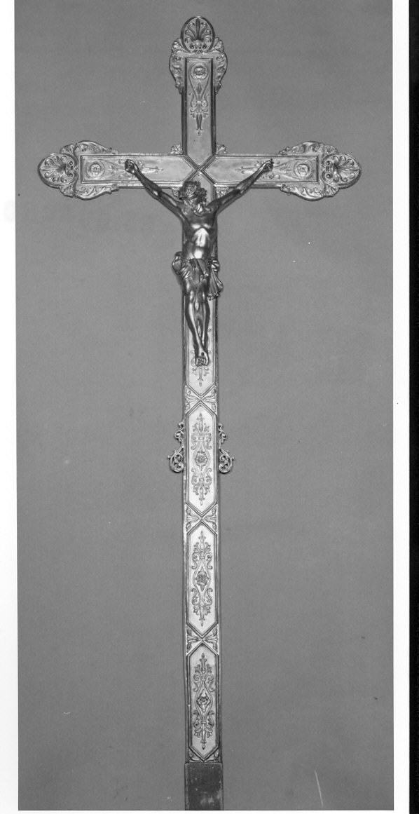 croce processionale, opera isolata - bottega lombarda (sec. XIX)