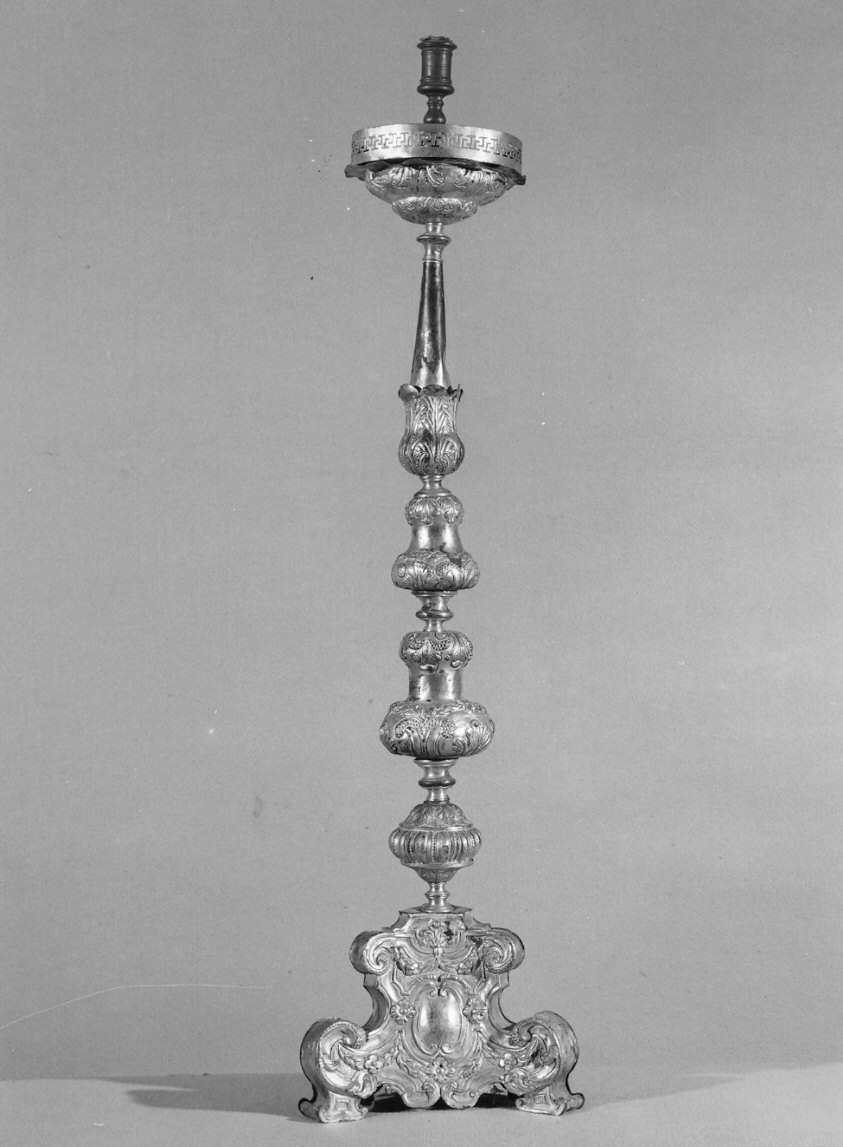candeliere d'altare, serie - bottega lombarda (fine sec. XVII)