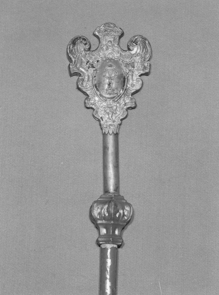 mazza processionale, opera isolata - bottega lombarda (sec. XVIII)