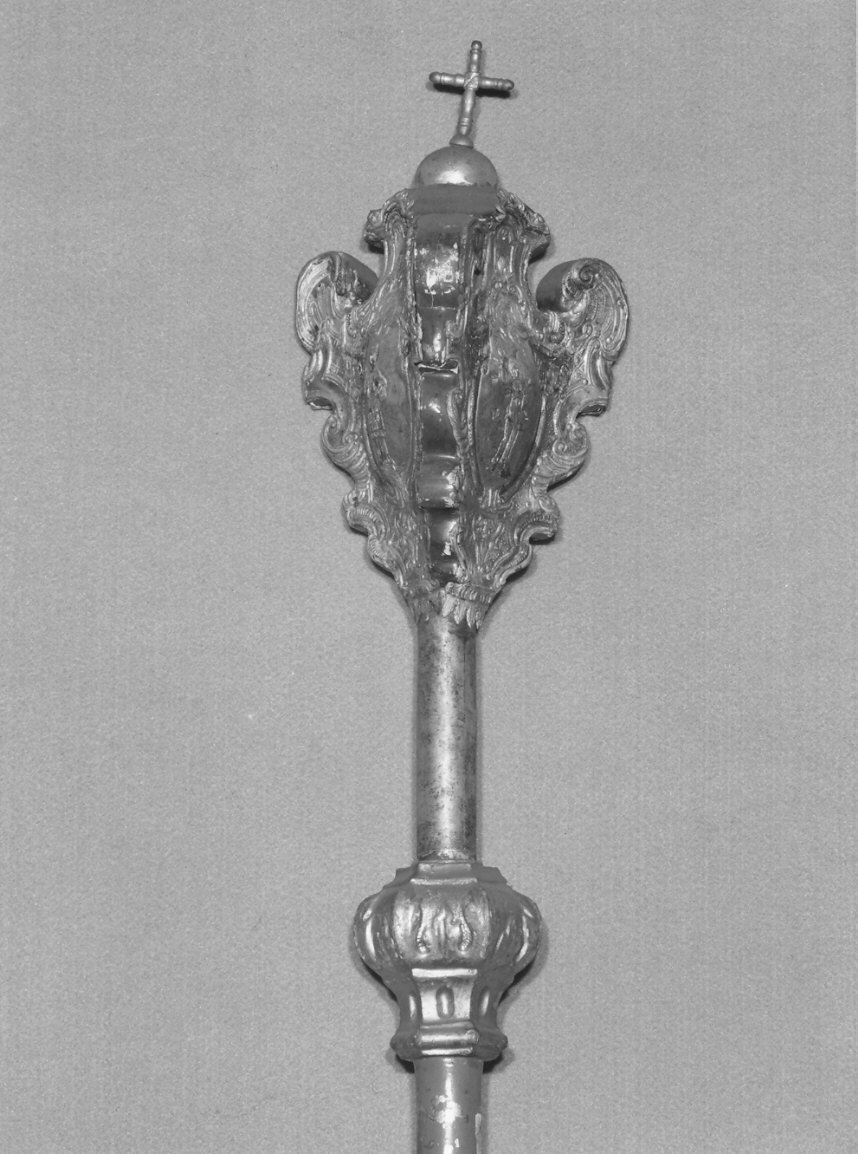 mazza processionale, opera isolata - bottega lombarda (sec. XVIII)