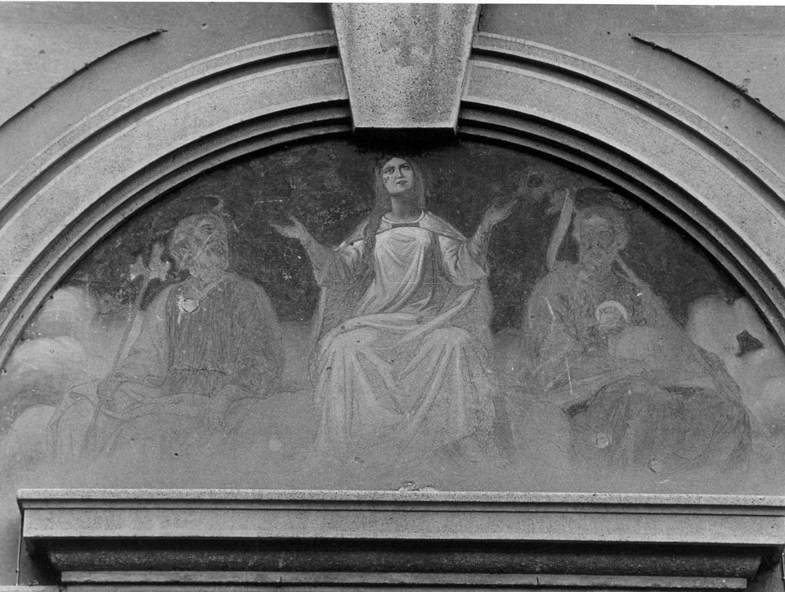 Madonna con San Giuseppe e San Giovanni Battista (dipinto, opera isolata) - ambito lombardo (secc. XIX/ XX)