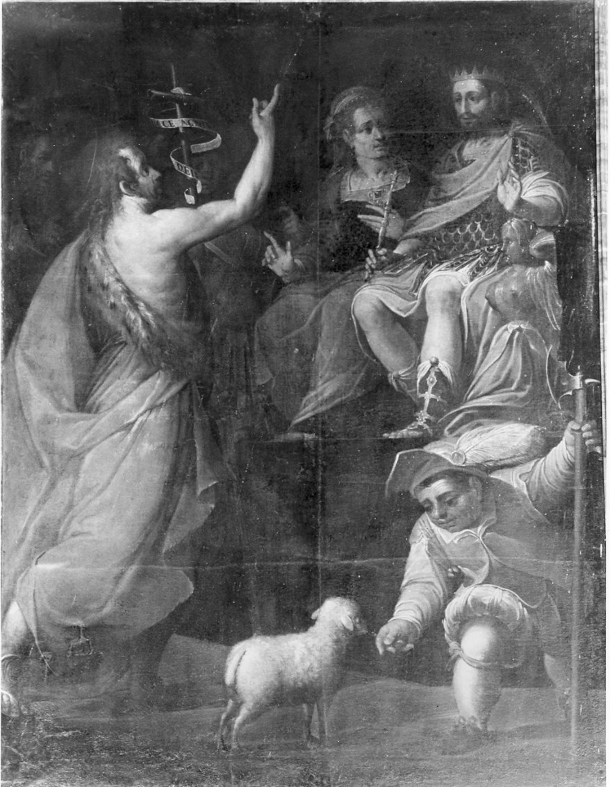 predica di San Giovanni Battista (dipinto, opera isolata) - ambito lombardo (sec. XVII)