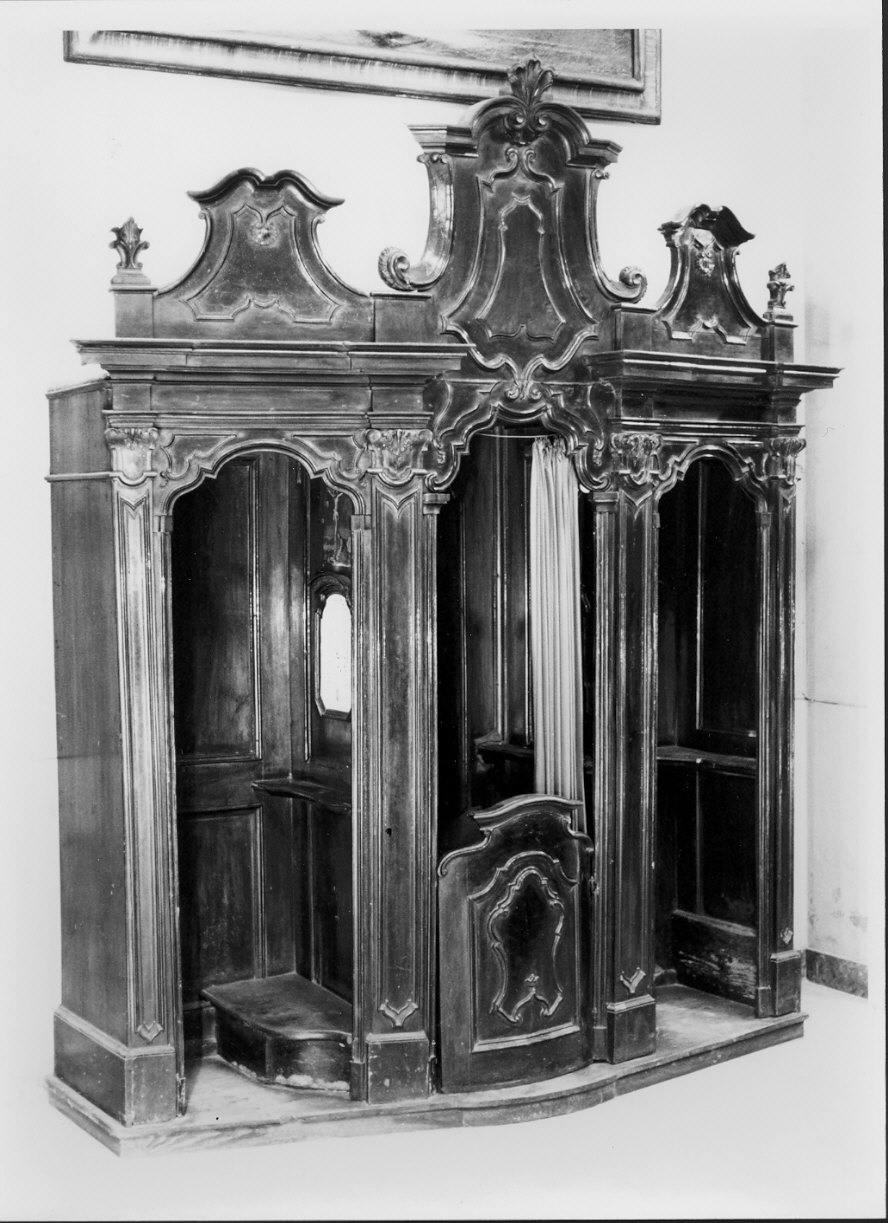 confessionale, opera isolata - bottega lombarda (sec. XVIII)