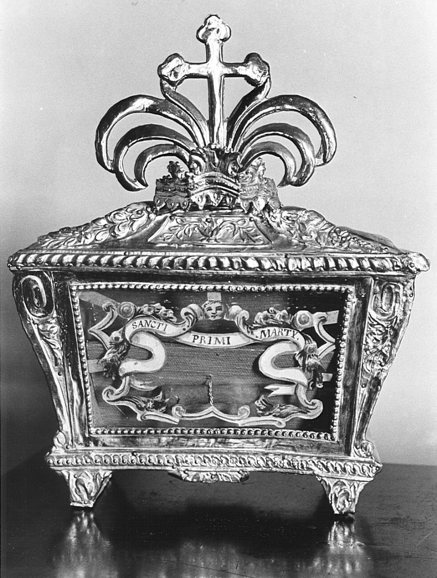 reliquiario a teca - a urna, serie - bottega lombarda (secc. XVIII/ XIX)