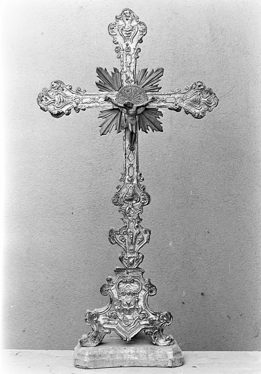 croce d'altare, opera isolata - bottega lombarda (sec. XVIII)
