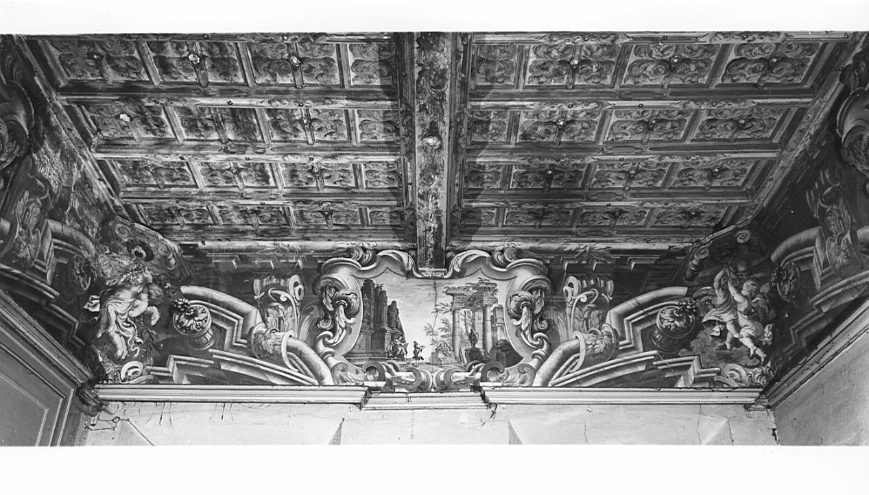 paesaggio con rovine (decorazione pittorica, ciclo) - ambito lombardo (secc. XVII/ XVIII)