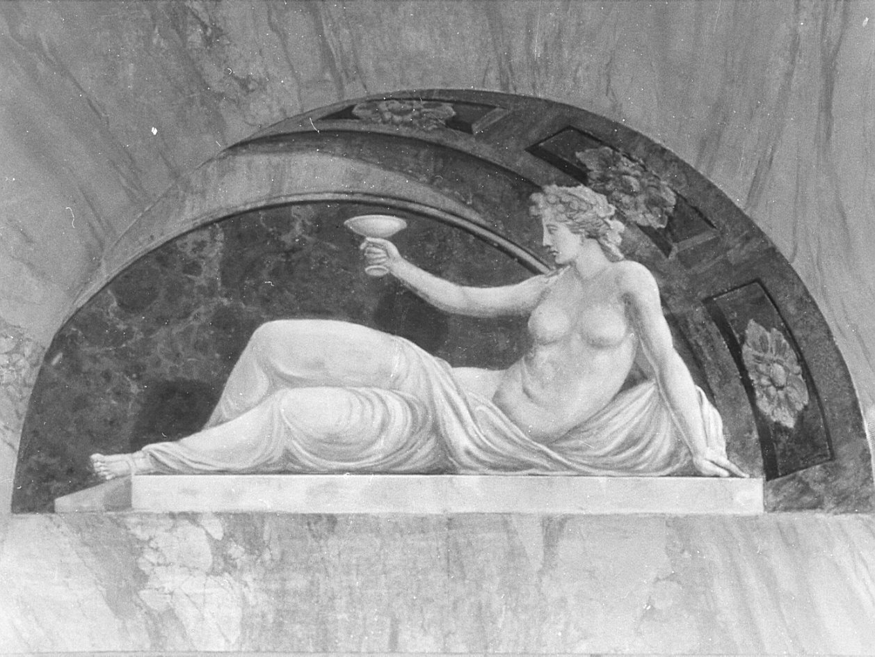 Baccante (dipinto, elemento d'insieme) di Lavelli Giuseppe (attribuito) (sec. XIX)