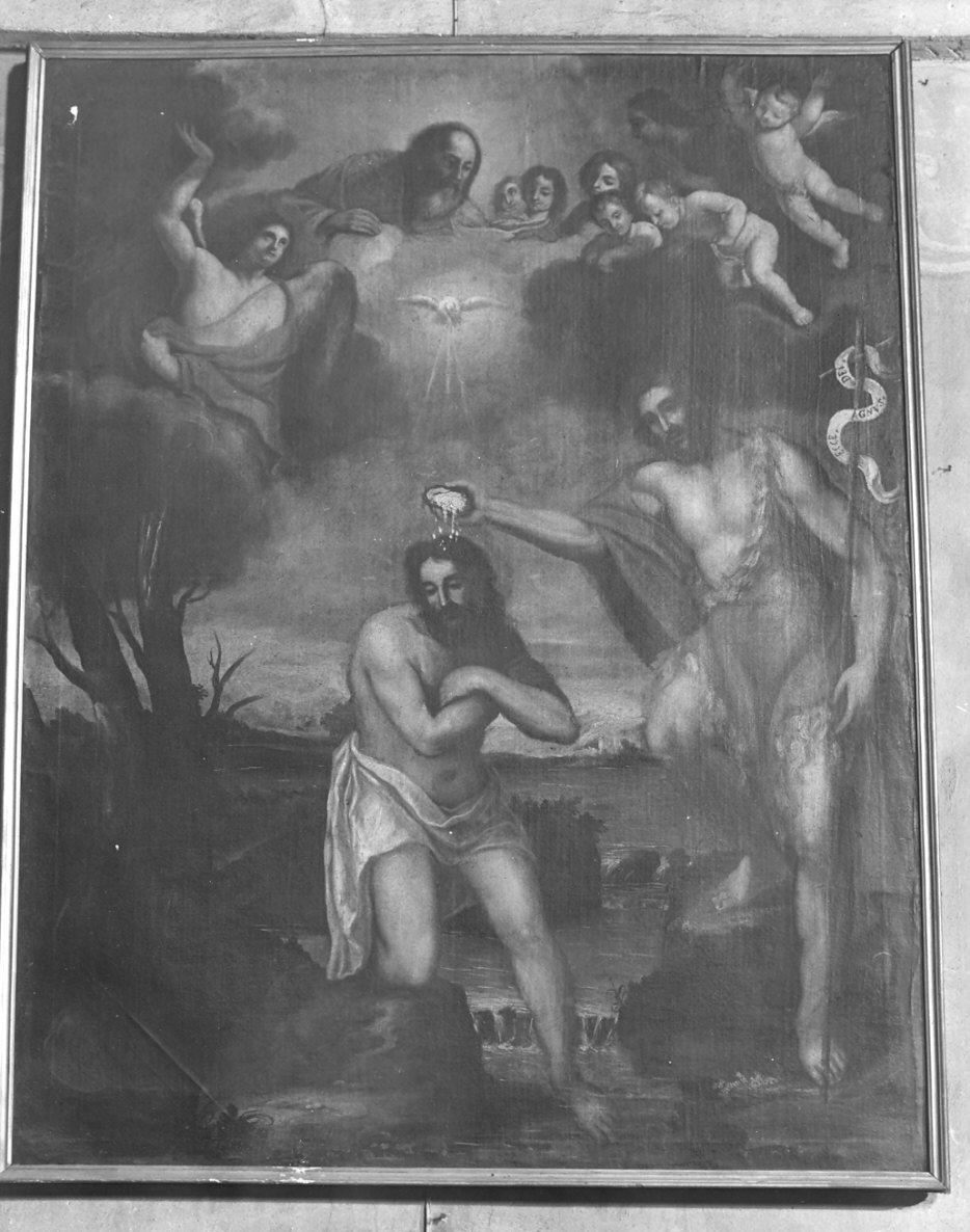 battesimo di Cristo (dipinto, opera isolata) - ambito lombardo (fine sec. XVII)