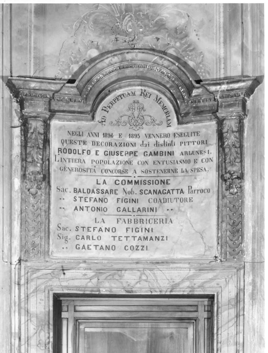 lapide commemorativa, opera isolata - bottega italiana (sec. XIX)