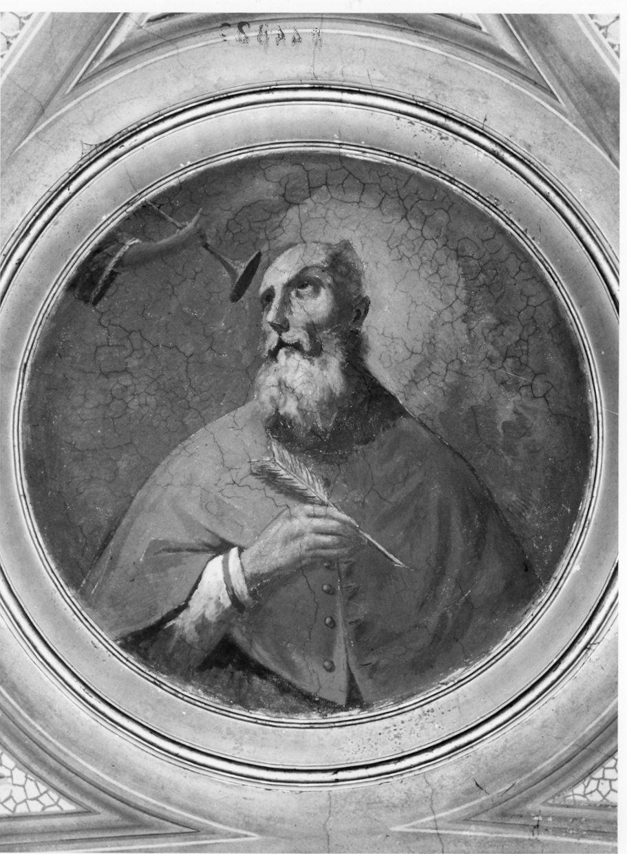 Virtù/ Padri della Chiesa/ martirio San Pietro e San Paolo (decorazione pittorica, opera isolata) di Gambini Rodolfo, Gambini Giuseppe (sec. XIX)