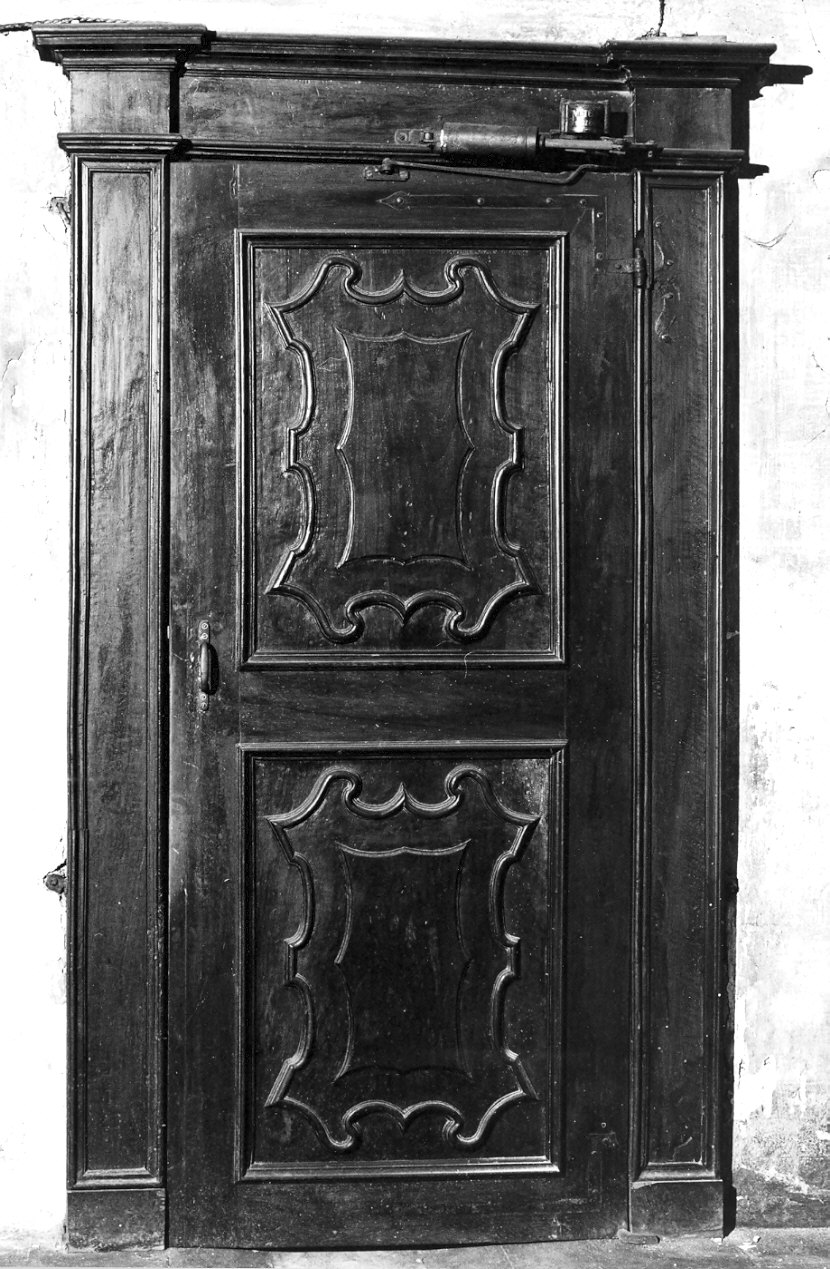 porta - ad un battente, serie - bottega lombarda (sec. XVIII)