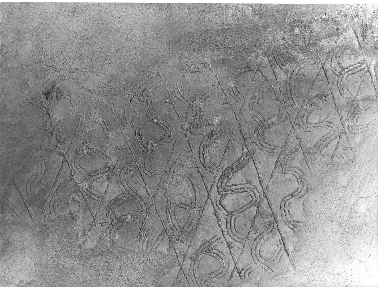 decorazione pittorica, frammento - ambito lombardo (fine sec. XV)