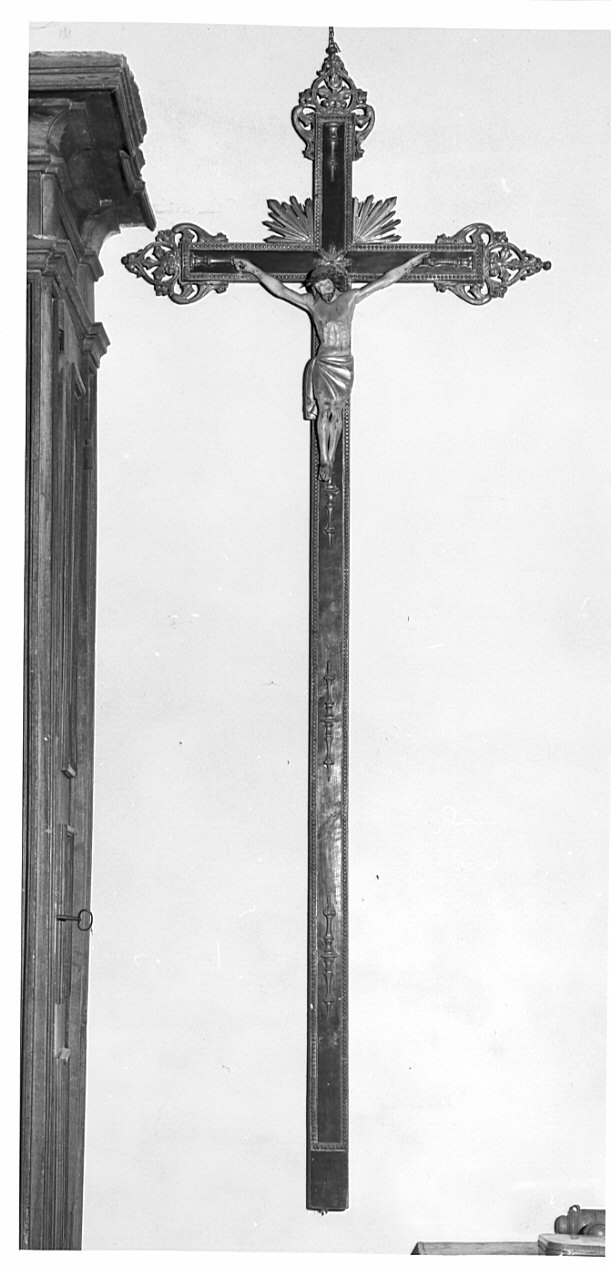 croce processionale, opera isolata - bottega lombarda (prima metà sec. XIX)