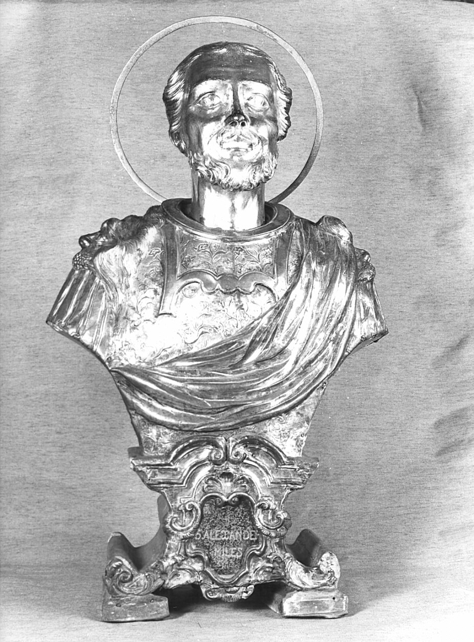 Sant'Alessandro (reliquiario - a busto, opera isolata) - bottega italiana (sec. XVIII)