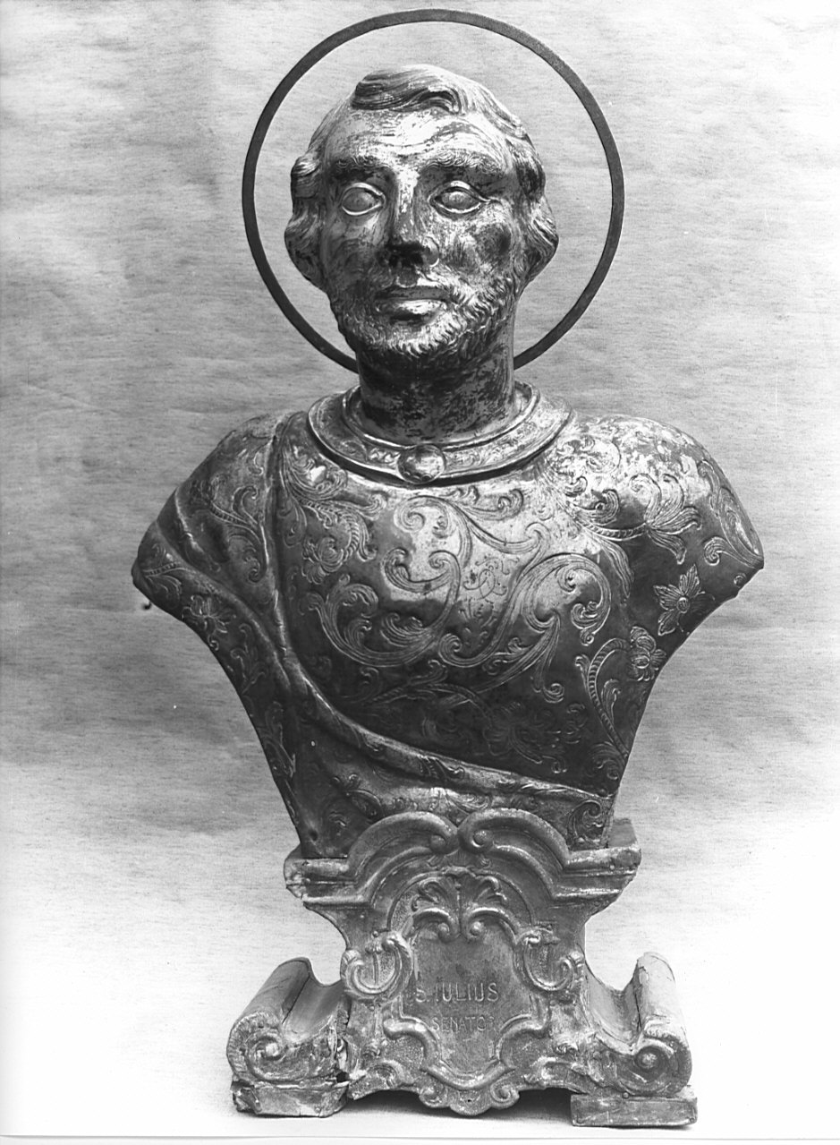 San Giulio senatore (reliquiario - a busto, opera isolata) - bottega italiana (sec. XVIII)