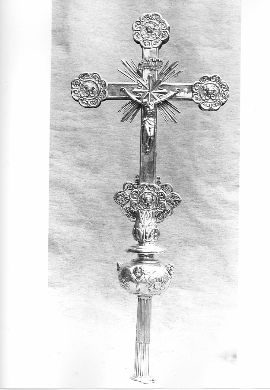 croce processionale, opera isolata - bottega italiana (sec. XVIII)