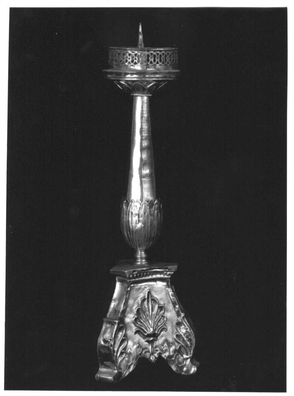 candeliere d'altare, elemento d'insieme - ambito lombardo (prima metà sec. XIX)