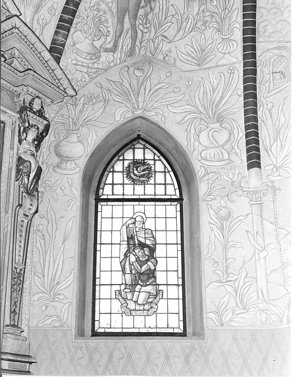 motivo decorativo floreale (decorazione, elemento d'insieme) - ambito lombardo (sec. XV)