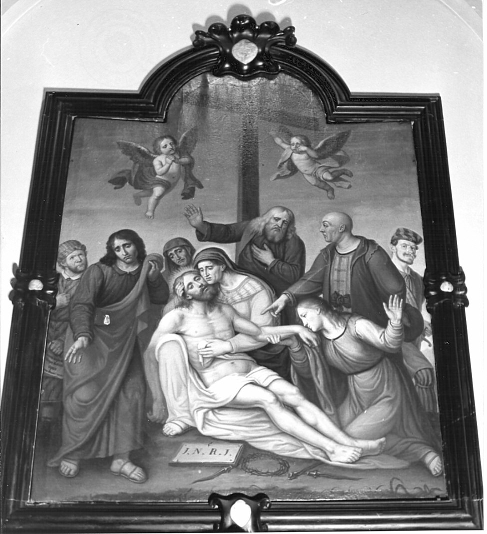 deposizione di Cristo dalla croce (dipinto, opera isolata) di Brighenti Giovanni Battista (attribuito), Brighenti Antonio (attribuito) (sec. XVIII)