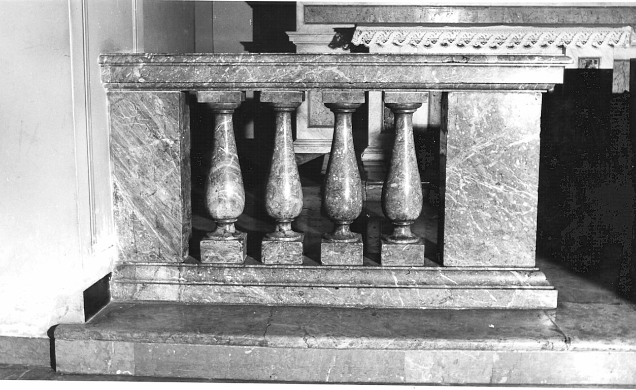 balaustrata di cappella, opera isolata di Bottiggi Lodovico (attribuito) (sec. XIX)