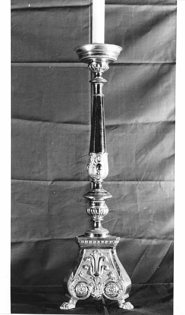 candeliere d'altare, serie - bottega lombarda (sec. XIX)