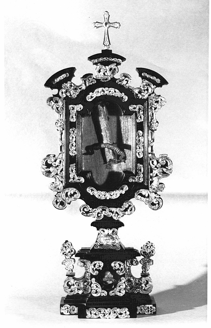 reliquiario - a tabella, coppia - bottega lombarda (inizio sec. XVIII)