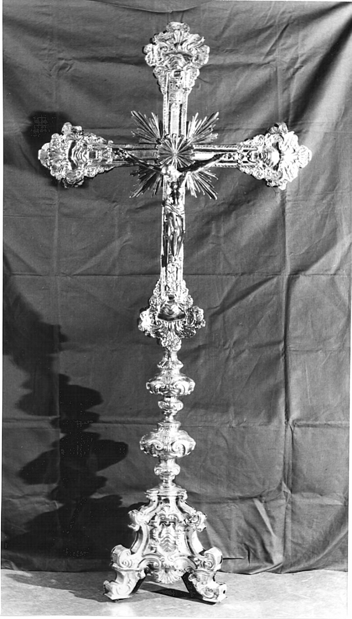croce d'altare, opera isolata - bottega lombarda (sec. XVIII)