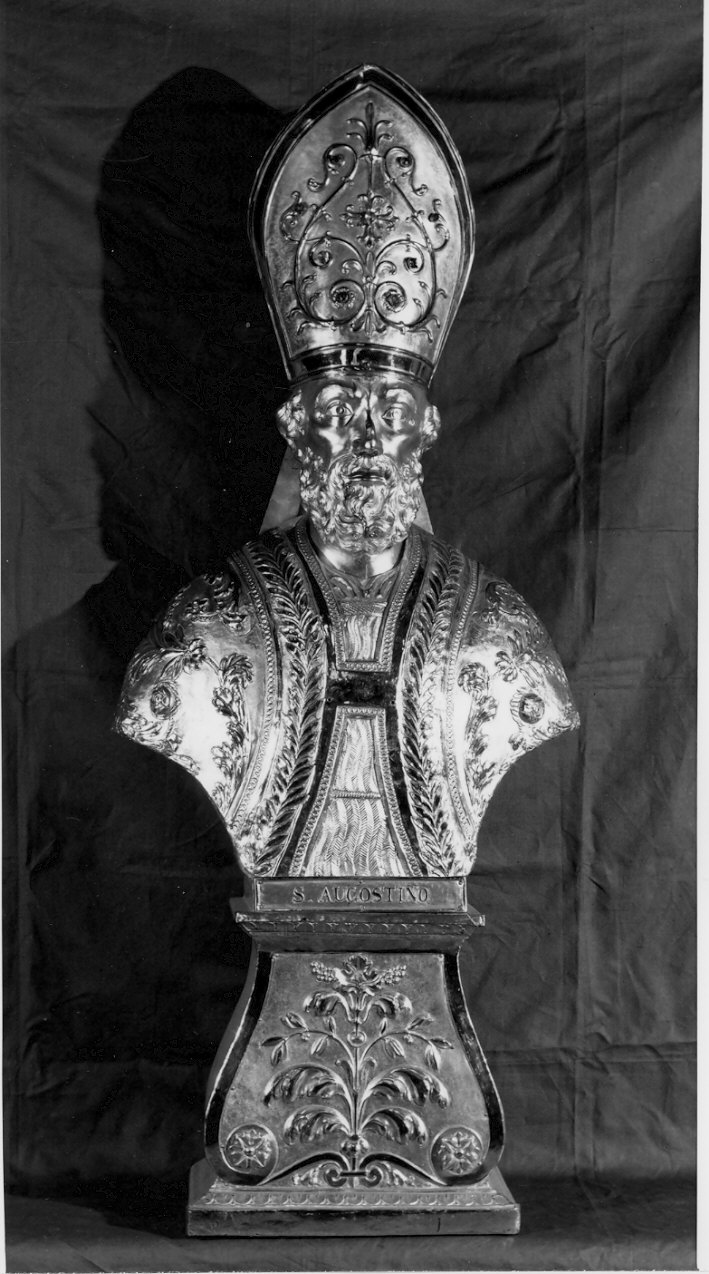 Sant'Agostino (busto, opera isolata) - bottega lombarda (sec. XIX)