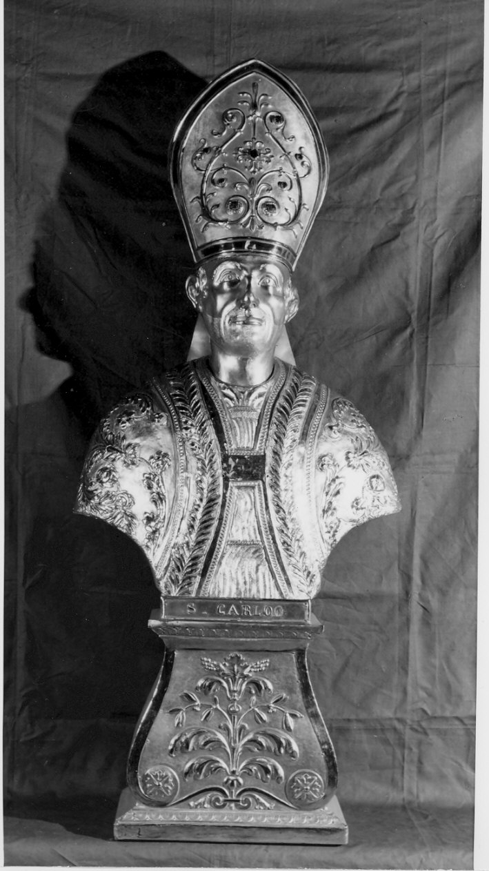 San Carlo Borromeo (busto, opera isolata) - bottega lombarda (sec. XIX)